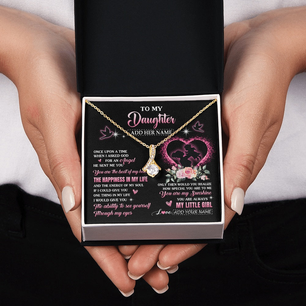 Alluring Beauty Necklace 18K Yellow Gold Finish | 2 | Personalized To My Daughter From Mom Mother Necklace Once Upon A Time Birthday Graduation Gifts For Daughter Gifts Christmas Customized Gift Box Message Card | siriusteestore.myshopify