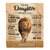 Personalized To My Daughter Gifts Blanket From Dad Father Always Remember Lion Gifts For Daughter Birthday Graduation Christmas Custom Fleece Throw Blanket | siriusteestore