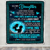 Personalized To My Daughter Gifts Blanket From Dad Father Promise To Love You Gifts For Daughter Birthday Graduation Christmas Custom Fleece Throw Blanket | siriusteestore