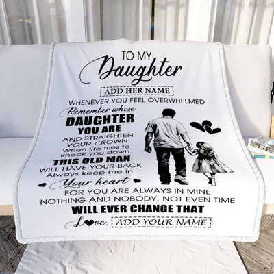 Personalized To My Daughter Gifts Blanket From Dad Father Whenever Man Unique Birthday Gifts For Daughter Graduation Christmas Custom Fleece Throw Blanket | siriusteestore