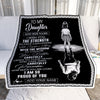 Personalized To My Daughter Gifts Blanket From Mom Dad Father I Wish You The Strength Daughter Birthday Gifts Christmas Graduation Custom Fleece Throw Blanket | siriusteestore