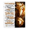Personalized To My Daughter Gifts Blanket From Mom Dad Mother I Close My Eyes Horse Daughter Birthday Gifts Graduation Christmas Custom Fleece Throw Blanket | siriusteestore