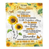 Personalized To My Daughter Gifts Blanket From Mom Dad Mother I Wish You The Strength Sunflower Daughter Birthday Gifts Christmas Custom Fleece Blanket | siriusteestore