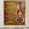 Personalized To My Daughter Gifts Blanket From Mom Dad Mother I Wish You The Strength Tiger Daughter Birthday Gifts Christmas Graduation Custom Fleece Blanket | siriusteestore