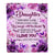 Personalized To My Daughter Gifts Blanket From Mom Dad Mother Purple Floral Birthday Gifts For Daughter Graduation Christmas Custom Fleece Blanket | siriusteestore