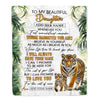 Personalized To My Daughter Gifts Blanket From Mom Dad Mother Whenever You Feel Tiger Daughter Birthday Gifts Graduation Christmas Customized Fleece Blanket | siriusteestore