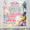 Personalized To My Daughter Gifts Blanket From Mom Dad Mother Wherever Your Journey In Life Beach Daughter Birthday Gifts Warm Customized Fleece Throw Blanket | siriusteestore