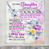 Personalized To My Daughter Gifts Blanket From Mom Dad Mother Wherever Your Journey In Life Dragonfly Daughter Birthday Gifts Warm Customized Fleece Blanket | siriusteestore