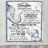 Personalized To My Daughter Gifts Blanket From Mom Dad Mother Wherever Your Journey In Life Elephant Daughter Birthday Gifts Warm Customized Fleece Blanket | siriusteestore
