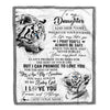 Personalized To My Daughter Gifts Blanket From Mom Dad Mother Wherever Your Journey In Life White Tier Daughter Birthday Gifts Christmas Custom Fleece Blanket | siriusteestore