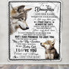 Personalized To My Daughter Gifts Blanket From Mom Dad Mother Wherever Your Journey In Life Wolf Daughter Birthday Gifts Warm Customized Fleece Throw Blanket | siriusteestore