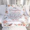Personalized To My Daughter Gifts Blanket From Mom Dad Never Feel You Are Alone Birthday Gifts For Daughter Graduation Christmas Custom Fleece Blanket | siriusteestore