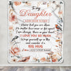 Personalized To My Daughter Gifts Blanket From Mom Dad Never Feel You Are Alone Birthday Gifts For Daughter Graduation Christmas Custom Fleece Blanket | siriusteestore