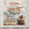 Personalized To My Daughter Gifts Blanket From Mom Dad Whenever Bear Unique Birthday Gifts For Daughter Graduation Christmas Custom Fleece Throw Blanket | siriusteestore