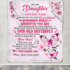 Personalized To My Daughter Gifts Blanket From Mom Dad Whenever Butterfly Unique Birthday Gifts For Daughter Graduation Christmas Custom Fleece Blanket | siriusteestore