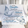 Personalized To My Daughter Gifts Blanket From Mom Dad Whenever Elephant Unique Birthday Gifts For Daughter Graduation Christmas Custom Fleece Blanket | siriusteestore