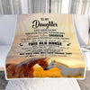 Personalized To My Daughter Gifts Blanket From Mom Dad Whenever Horse Unique Birthday Gifts For Daughter Graduation Christmas Custom Fleece Throw Blanket | siriusteestore