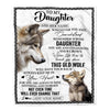 Personalized To My Daughter Gifts Blanket From Mom Dad Whenever Wolf Unique Birthday Gifts For Daughter Graduation Christmas Custom Fleece Throw Blanket | siriusteestore