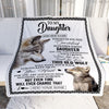 Personalized To My Daughter Gifts Blanket From Mom Dad Whenever Wolf Unique Birthday Gifts For Daughter Graduation Christmas Custom Fleece Throw Blanket | siriusteestore