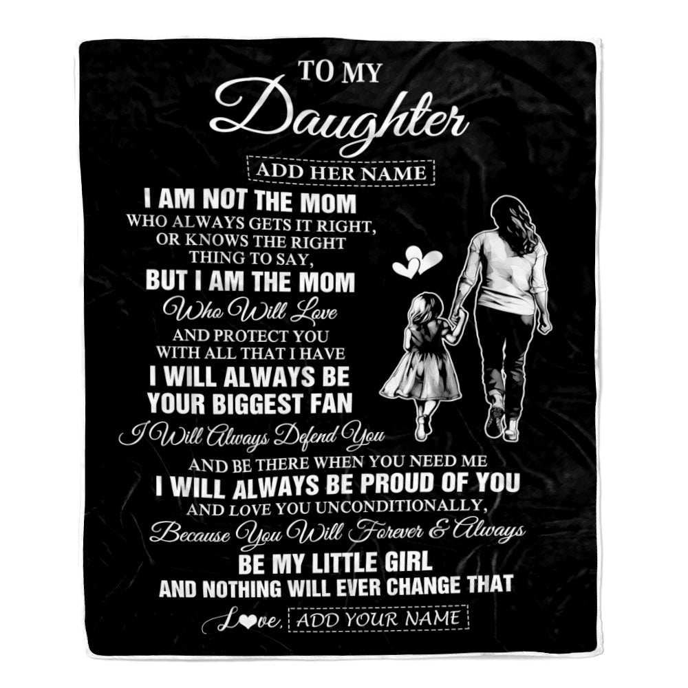 Personalized To My Daughter Gifts Blanket From Mom Mother Biggest Fan Birthday Gifts For Daughter From Mom Daughter Christmas Custom Fleece Throw Blanket | siriusteestore