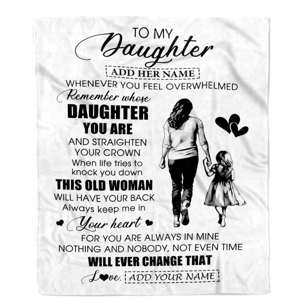 Personalized To My Daughter Gifts Blanket From Mom Mother Whenever Woman Unique Birthday Gifts For Daughter Graduation Christmas Custom Fleece Throw Blanket | siriusteestore