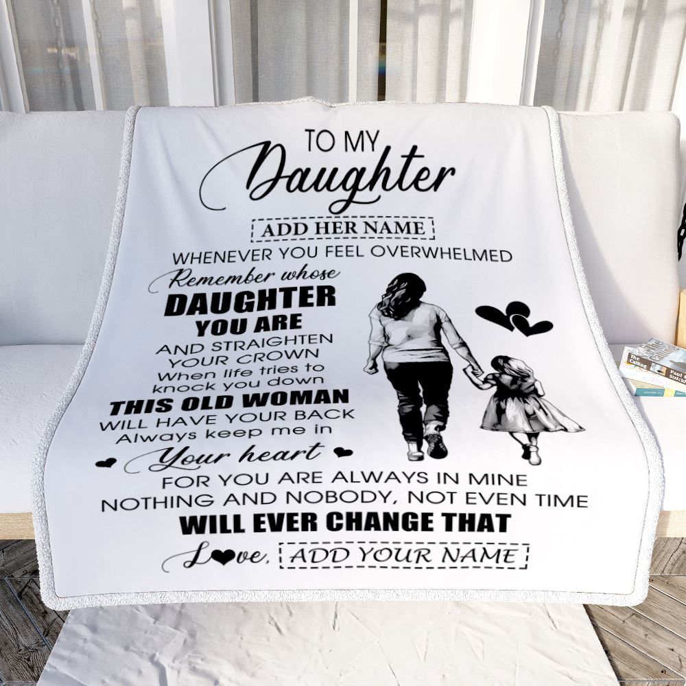 Personalized To My Daughter Gifts Blanket From Mom Mother Whenever Woman Unique Birthday Gifts For Daughter Graduation Christmas Custom Fleece Throw Blanket | siriusteestore