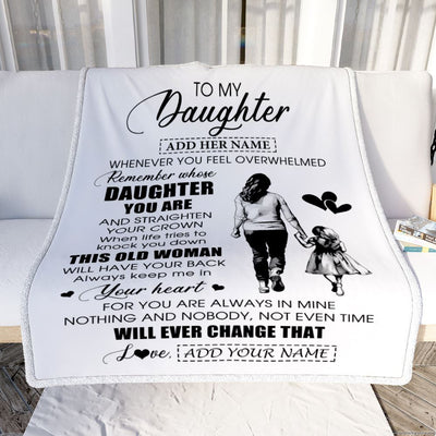 Personalized To My Daughter Gifts Blanket From Mom Mother Whenever Woman Unique Birthday Gifts For Daughter Graduation Christmas Custom Fleece Throw Blanket | siriusteestore