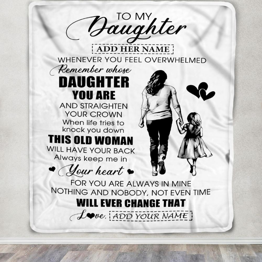 Personalized To My Daughter Gifts Blanket From Mom Mother Whenever Woman Unique Birthday Gifts For Daughter Graduation Christmas Custom Fleece Throw Blanket | siriusteestore