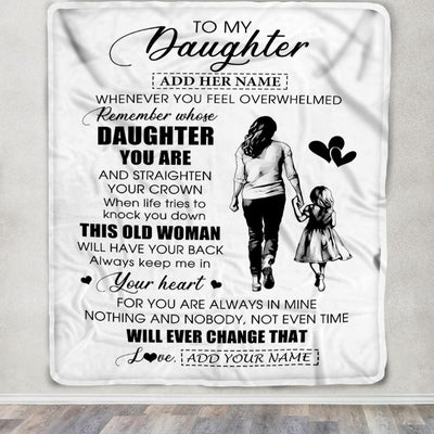 Personalized To My Daughter Gifts Blanket From Mom Mother Whenever Woman Unique Birthday Gifts For Daughter Graduation Christmas Custom Fleece Throw Blanket | siriusteestore