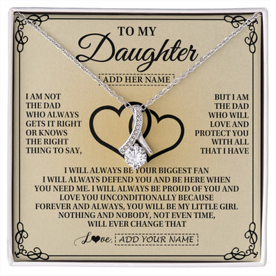 Alluring Beauty Necklace 14K White Gold Finish | 1 | Personalized To My Daughter Gifts From Dad Daughter Birthday Gifts Jewelry For Women Father Pendant Necklace Christmas Custom Gift Box Message Card | https://siriusteestore.