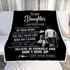 Personalized To My Daughter Gifts From Dad Father Blanket Don't Give Up Dad Gifts For Daughter Birthday Graduation Christmas Customized Fleece Throw Blanket | siriusteestore
