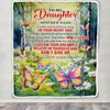Personalized To My Daughter Gifts From Mom Dad Blanket Don't Give Up Butterfly Gifts For Daughter Birthday Graduation Christmas Customized Fleece Blanket | siriusteestore