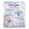 Personalized To My Daughter Gifts From Mom Dad Blanket Don't Give Up Dragonfly Gifts For Daughter Birthday Graduation Christmas Customized Fleece Blanket | siriusteestore