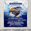 Personalized To My Daughter Gifts From Mom Dad Blanket Don't Give Up Eagle Gifts For Daughter Birthday Graduation Christmas Customized Fleece Throw Blanket | siriusteestore