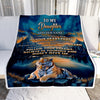 Personalized To My Daughter Gifts From Mom Dad Blanket Don't Give Up Tiger Gifts For Daughter Birthday Graduation Christmas Customized Fleece Throw Blanket | siriusteestore