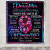 Personalized To My Daughter Gifts From Mom Dad Blanket Dream Catcher Birthday Gifts For Daughter Graduation Valentines Day Christmas Customized Fleece Blanket | siriusteestore