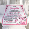 Personalized To My Daughter Gifts From Mom Dad Blanket I Love You Butterfly Birthday Gifts For Daughter Graduation Christmas Custom Fleece Throw Blanket | siriusteestore