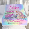Personalized To My Daughter Gifts From Mom Dad Blanket Unicorn Letter I Hugged This Gifts For Daughter Birthday Graduation Christmas Customized Fleece Blanket | siriusteestore