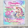 Personalized To My Daughter Gifts From Mom Dad Blanket Unicorn Letter I Hugged This Gifts For Daughter Birthday Graduation Christmas Customized Fleece Blanket | siriusteestore