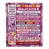Personalized To My Daughter Gifts From Mom Dad Blanket Wood My Sunshine Birthday Gifts For Daughter Mothers Day Graduation Christmas Custom Fleece Blanket | siriusteestore