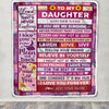 Personalized To My Daughter Gifts From Mom Dad Blanket Wood My Sunshine Birthday Gifts For Daughter Mothers Day Graduation Christmas Custom Fleece Blanket | siriusteestore