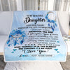 Personalized To My Daughter Gifts From Mom Dad Daughter Blanket Dream Catcher Blue Daughter Birthday Gifts Graduation Christmas Custom Fleece Throw Blanket | siriusteestore