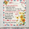 Personalized To My Daughter Gifts From Mom Dad Mother Blanket Sunflower Letter Air Mail Birthday Graduation Gifts For Daughter Christmas Customized Fleece Blanket | siriusteestore