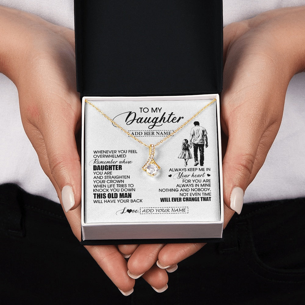 Alluring Beauty Necklace 18K Yellow Gold Finish | 2 | Personalized To My Daughter Gifts Necklace From Dad Father Whenever Man Unique Birthday Gifts For Daughter Graduation Christmas Custom Gift Box Message Card | siriusteestore.myshopify