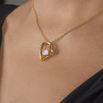 Forever Love Necklace 18K Yellow Gold Finish | 3 | Personalized To My Daughter Gifts Necklace From Mom Dad Mother Wherever Your Journey In Life Tiger Daughter Birthday Gifts Custom Gift Box Message Card | https://siriusteestore.
