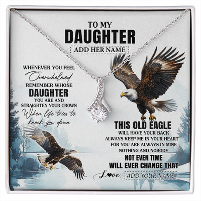 Alluring Beauty Necklace 14K White Gold Finish | 1 | Personalized To My Daughter Gifts Necklace From Mom Dad Whenever Eagle Unique Birthday Gifts For Daughter Christmas Custom Keepsake Gift Box Message Card | https://siriusteestore.