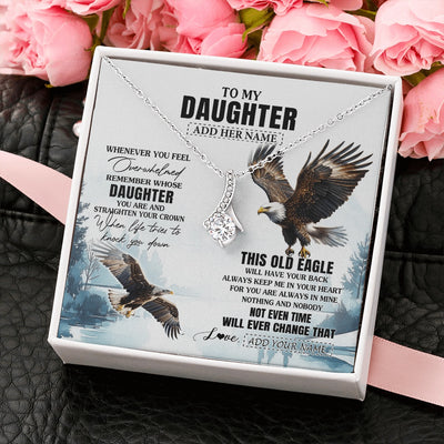 Alluring Beauty Necklace 14K White Gold Finish | 2 | Personalized To My Daughter Gifts Necklace From Mom Dad Whenever Eagle Unique Birthday Gifts For Daughter Christmas Custom Keepsake Gift Box Message Card | https://siriusteestore.