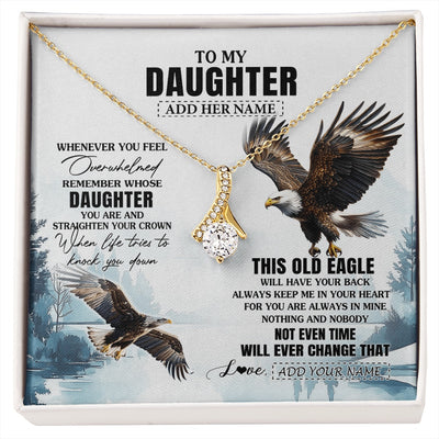 Alluring Beauty Necklace 18K Yellow Gold Finish | 1 | Personalized To My Daughter Gifts Necklace From Mom Dad Whenever Eagle Unique Birthday Gifts For Daughter Christmas Custom Keepsake Gift Box Message Card | https://siriusteestore.