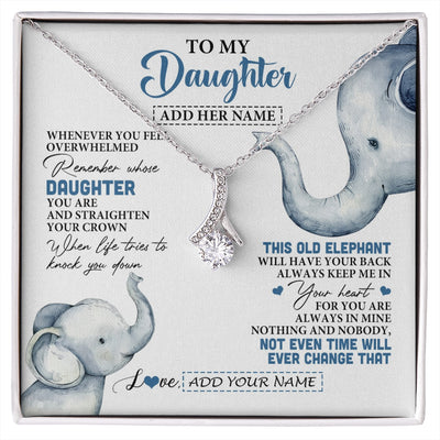 Alluring Beauty Necklace 14K White Gold Finish | 1 | Personalized To My Daughter Gifts Necklace From Mom Dad Whenever Elephant Unique Birthday Gifts For Daughter Graduation Christmas Custom Gift Box Message Card | siriusteestore.myshopify
