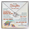 Love Knot Necklace 14K White Gold Finish | 1 | Personalized To My Daughter Gifts Necklace From Mom Dad Whenever Turtle Unique Birthday Gifts For Daughter Graduation Christmas Custom Gift Box Message Card | https://siriusteestore.